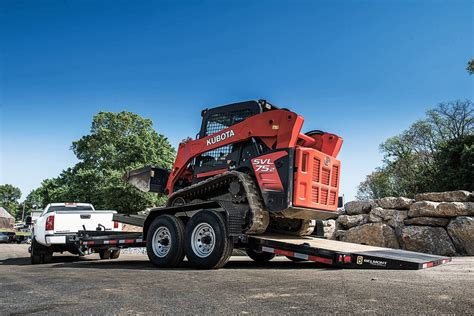 skid steer on car trailer|low ground skid steer trailers.